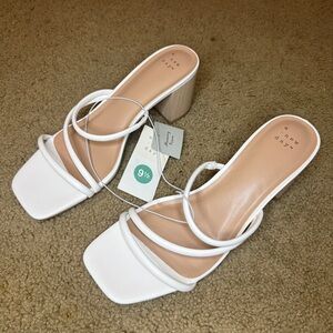 a new day White Strappy Mules